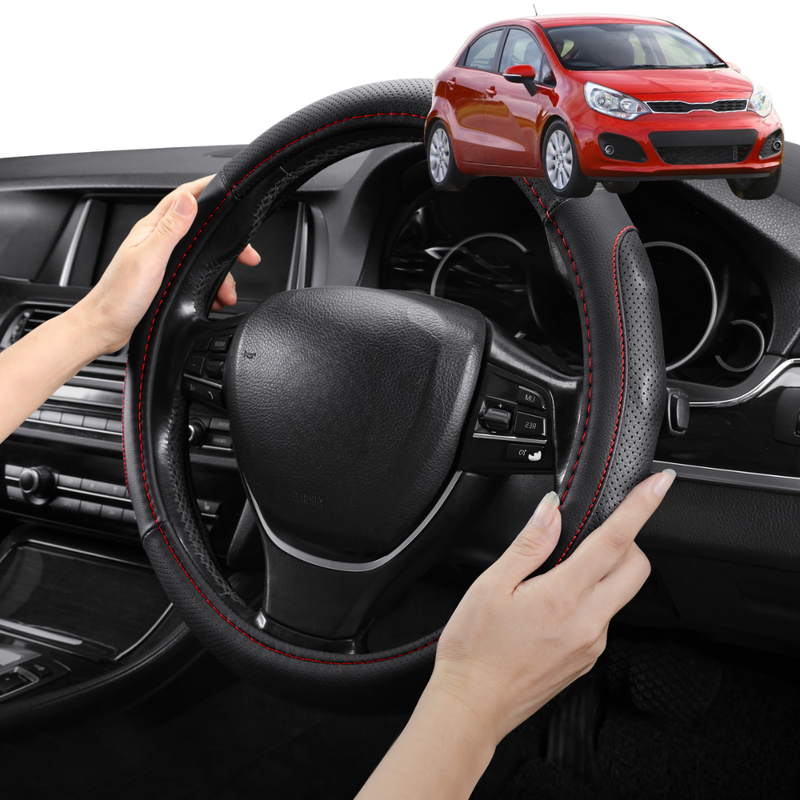 Steering Wheel Cover Pro Extra Layer for Kia Rio 2012-2016 (UB) - Breathable & Anti-Slip - Circle 38 cm