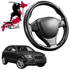 Black Samurai Segmented Steering Wheel Cover for Audi Q5 SQ5 2017 - Current FY