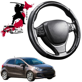 Black Samurai Segmented Steering Wheel Cover for Kia Rio 2016 - Current (YB SC)