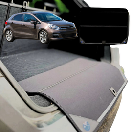 Rear Cargo Boot Bumper Protector for Kia Rio 2016 - Current (YB SC) - Standard (72 x 55) - Black