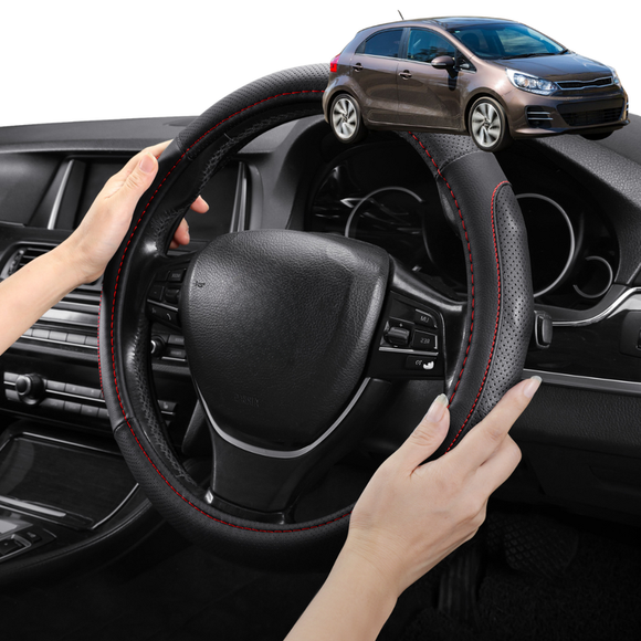 Steering Wheel Cover Pro Extra Layer for Kia Rio 2016 - Current (YB SC) - Breathable & Anti-Slip - Circle 38 cm