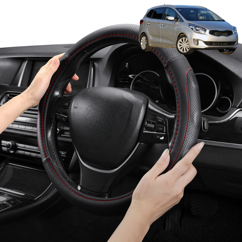 Steering Wheel Cover Pro Extra Layer for Kia Rondo 2013-2019 - Breathable & Anti-Slip - Circle 38 cm