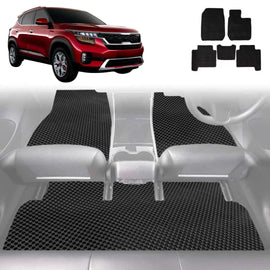 6D Diamond Car Floor Mats for Kia Seltos 2019 - Current (KX3 SP2c) - Custom-Fit Carpet Liner