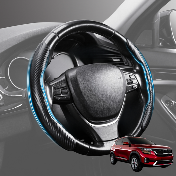 Segmented Steering Wheel Cover for Kia Seltos 2019 - Current (KX3 SP2c) - Universal Size