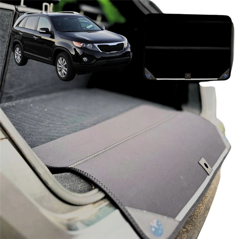 Rear Cargo Boot Bumper Protector for Kia Sorento 2009 - 2015 (XM) - XL (98 x 55) - Black