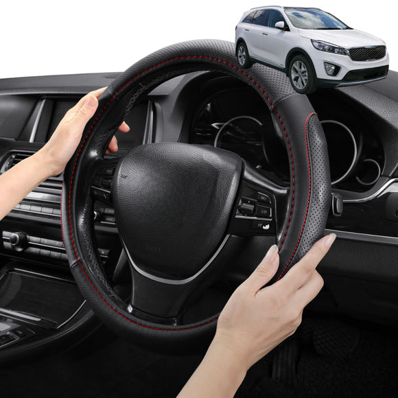 Steering Wheel Cover Pro Extra Layer for Kia Sorento 2015-2020 (UM) - Breathable & Anti-Slip - Circle 38 cm