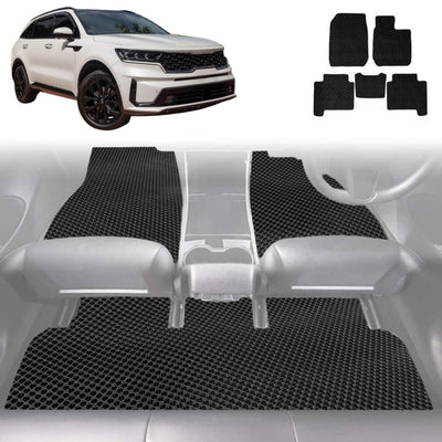 6D Diamond Car Floor Mats for Kia Sorento 2021 - Current (MQ4) - Custom-Fit Carpet Liner