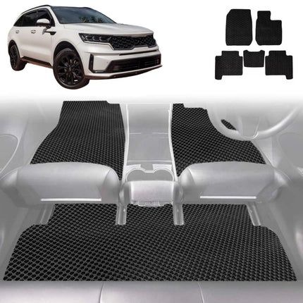 6D Diamond Car Floor Mats for Kia Sorento 2021 - Current (MQ4) - Custom-Fit Carpet Liner