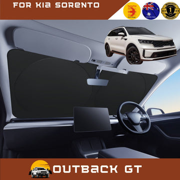 Front Windscreen Sun Shade for Kia Sorento 2021 - Current (MQ4) - Standard 150 x 85 cm - Black