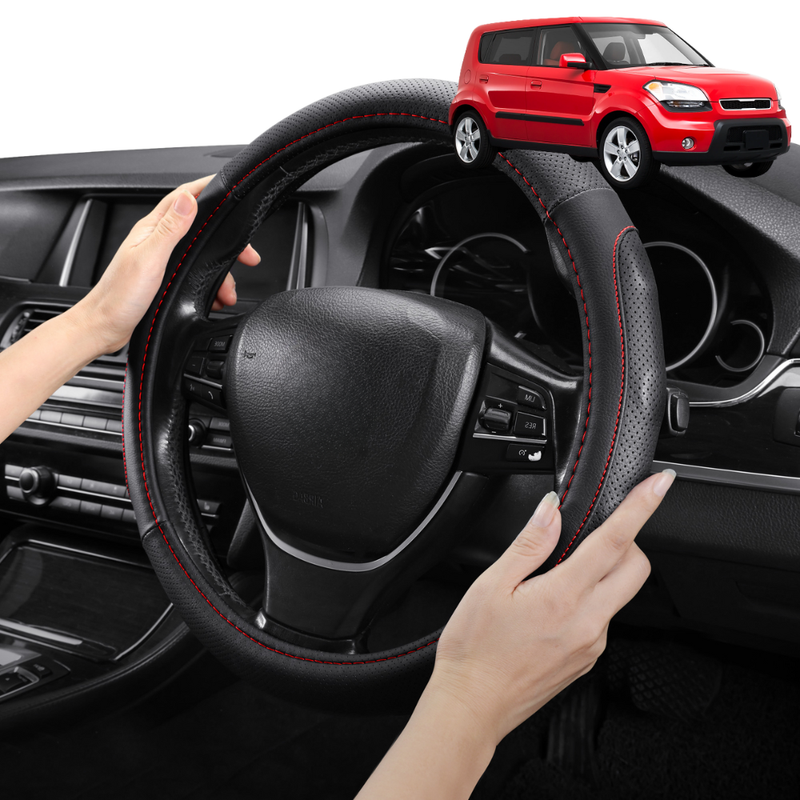 Steering Wheel Cover Pro Extra Layer for Kia Soul 2008-2013 AM - Breathable & Anti-Slip - Circle 38 cm