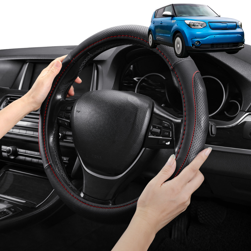 Steering Wheel Cover Pro Extra Layer for Kia Soul 2014-2019 - Breathable & Anti-Slip - Circle 38 cm