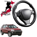 Black Samurai Segmented Steering Wheel Cover for Kia Sportage 2005 - 2010 KM-1