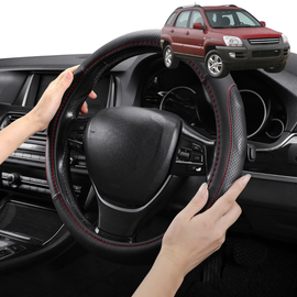 Steering Wheel Cover Pro Extra Layer for Kia Sportage 2005-2010 KM - Breathable & Anti-Slip - Circle 38 cm
