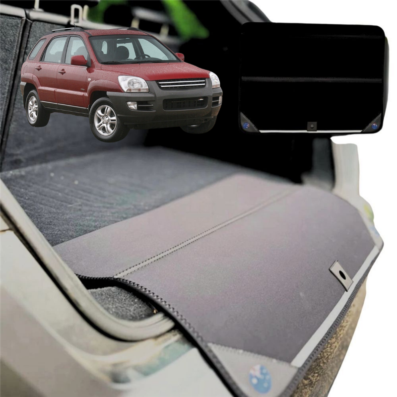 Rear Cargo Boot Bumper Protector for Kia Sportage 2005 - 2010 KM - XL (98 x 55) - Black