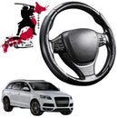 Black Samurai Segmented Steering Wheel Cover for Audi Q7 SQ7 2005 - 2015 4L-1