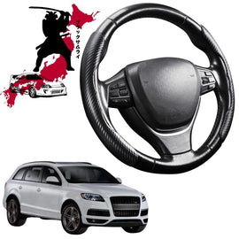 Black Samurai Segmented Steering Wheel Cover for Audi Q7 SQ7 2005 - 2015 4L