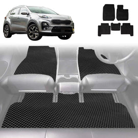 6D Diamond Car Floor Mats for Kia Sportage 2016 - 2021 (QL) - Custom-Fit Carpet Liner