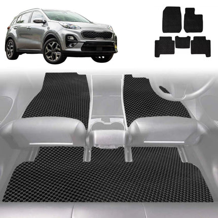 6D Diamond Car Floor Mats for Kia Sportage 2016 - 2021 (QL) - Custom-Fit Carpet Liner