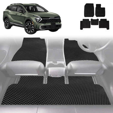 6D Diamond Car Floor Mats for Kia Sportage 2021 - Current (NQ5) - Custom-Fit Carpet Liner
