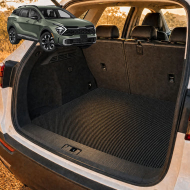 6D Diamond Car Boot Cargo Mat for Kia Sportage 2021 - Current (NQ5) - Heavy Duty Carpet Liner - All-Weather Resistance - Easy to use - Odorless Material - Black & Grey