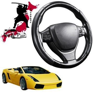 Black Samurai Segmented Steering Wheel Cover for Lamborghini Gallardo 2003 - 2014