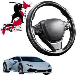 Black Samurai Segmented Steering Wheel Cover for Lamborghini Huracan 2014 - Current