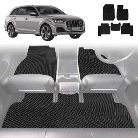 6D Diamond Car Floor Mats for Audi Q7 SQ7 2015 - Current 4M - Custom-Fit Carpet Liner