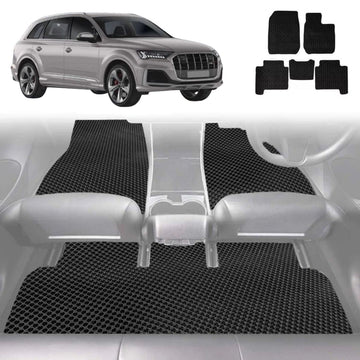 6D Diamond Car Floor Mats for Audi Q7 SQ7 2015 - Current 4M - Custom-Fit Carpet Liner