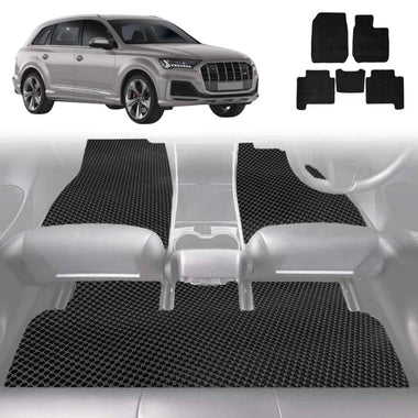 6D Diamond Car Floor Mats for Audi Q7 SQ7 2015 - Current 4M - Custom-Fit Carpet Liner