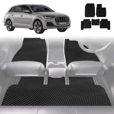 6D Diamond Car Floor Mats for Audi Q7 SQ7 2015 - Current 4M - Custom-Fit Carpet Liner
