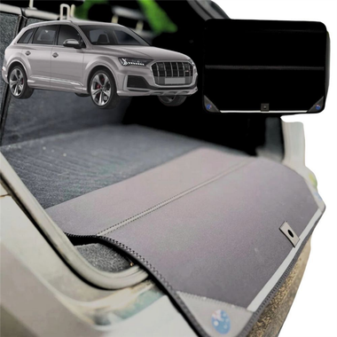 Rear Cargo Boot Bumper Protector for Audi Q7 SQ7 2015 - Current 4M - XL (98 x 55) - Black