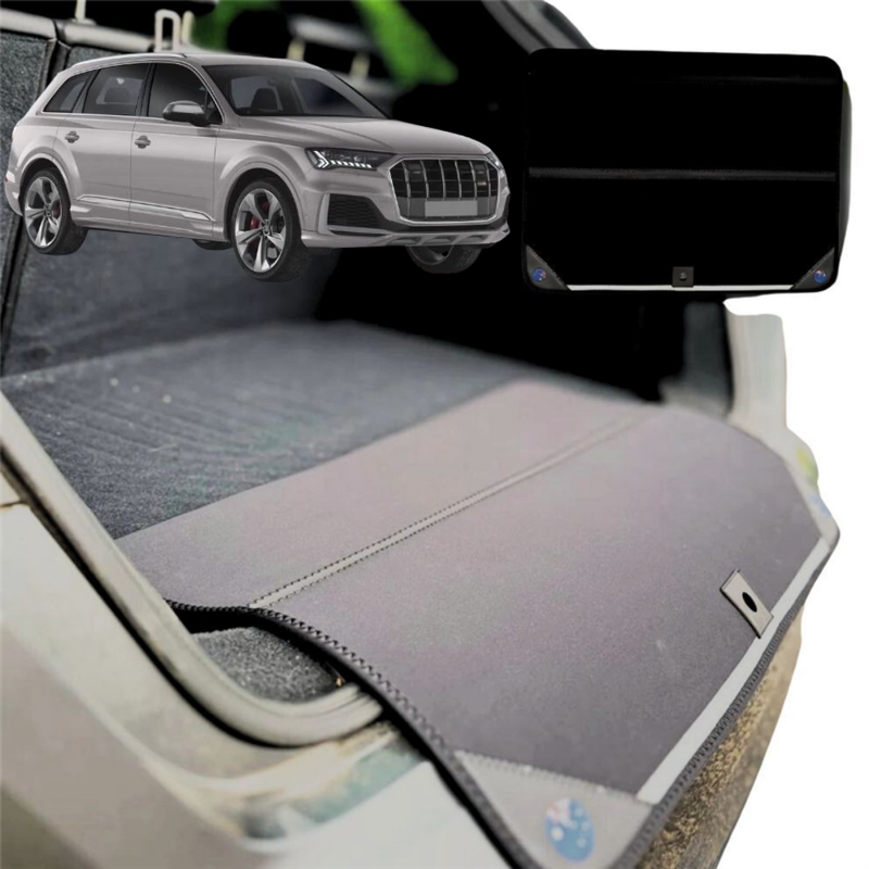 Rear Cargo Boot Bumper Protector for Audi Q7 SQ7 2015 - Current 4M - XL (98 x 55) - Black