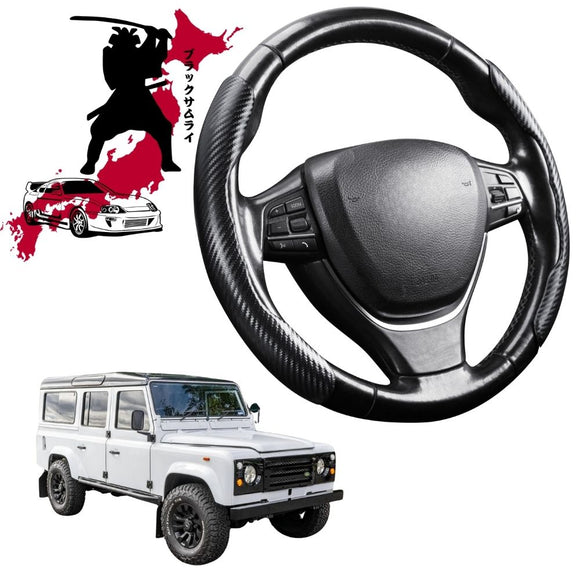 Black Samurai Segmented Steering Wheel Cover for Land Rover Defender 110 1990 - 2007