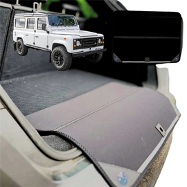 Rear Cargo Boot Bumper Protector for Land Rover Defender 110 1990 - 2007 - XL (98 x 55) - Black
