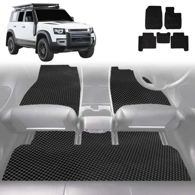 6D Diamond Car Floor Mats for Land Rover Defender 110 2020 - Current L663 - Custom-Fit Carpet Liner