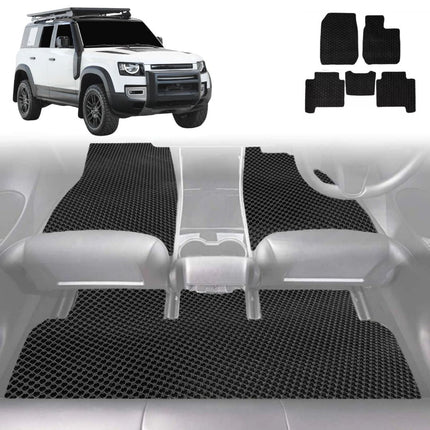 6D Diamond Car Floor Mats for Land Rover Defender 110 2020 - Current L663 - Custom-Fit Carpet Liner