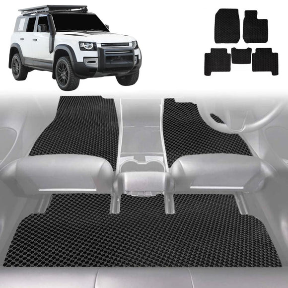 6D Diamond Car Floor Mats for Land Rover Defender 110 2020 - Current L663 - Custom-Fit Carpet Liner