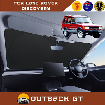 Front Windscreen Sun Shade for Land Rover Discovery 1989 - 1998 (Series I/D1) - Standard 150 x 85 cm - Black