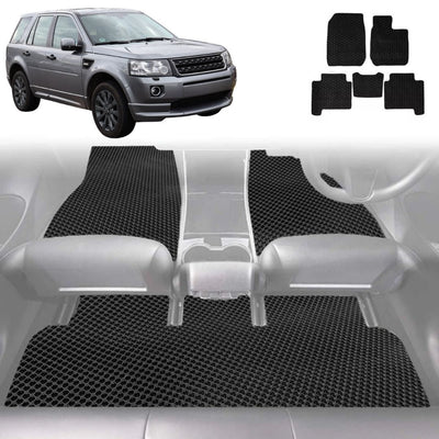 6D Diamond Car Floor Mats for Land Rover Freelander 2007 - 2014 (Series 2) - Custom-Fit Carpet Liner
