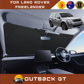 Front Windscreen Sun Shade for Land Rover Freelander 2007 - 2014 (Series 2) - XL 160 x 100 cm - Black