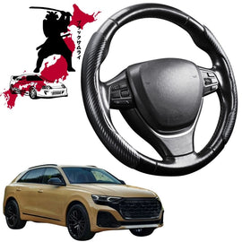 Black Samurai Segmented Steering Wheel Cover for Audi Q8 SQ8 RSQ8 2018 - Current F1