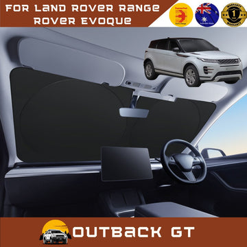 Front Windscreen Sun Shade for Land Rover Range Rover Evoque 2010 - 2018 L538, L551 - Standard 150 x 85 cm - Black