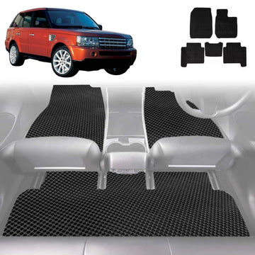 6D Diamond Car Floor Mats for Land Rover Range Rover Sport 2005 - 2013 L320 - Custom-Fit Carpet Liner