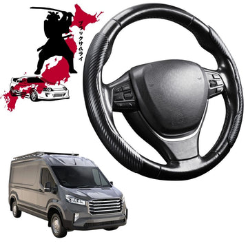 Black Samurai Segmented Steering Wheel Cover for LDV Deliver 9 Van 2019 - Current