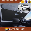 Front Windscreen Sun Shade for LDV G10 Van 2015 - Current SV7A, SV7C - XL 160 x 100 cm - Black-1