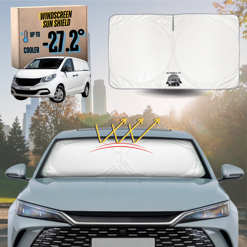 Front Windscreen Sun Shade for LDV G10 Van 2015 - Current SV7A, SV7C - XL 160 x 100 cm