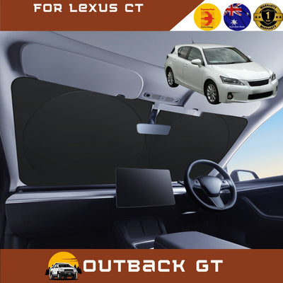Front Windscreen Sun Shade for Lexus CT 2010 - Current 10R - Standard 150 x 85 cm - Black