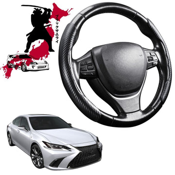 Black Samurai Segmented Steering Wheel Cover for Lexus ES 2019 - Current 70R