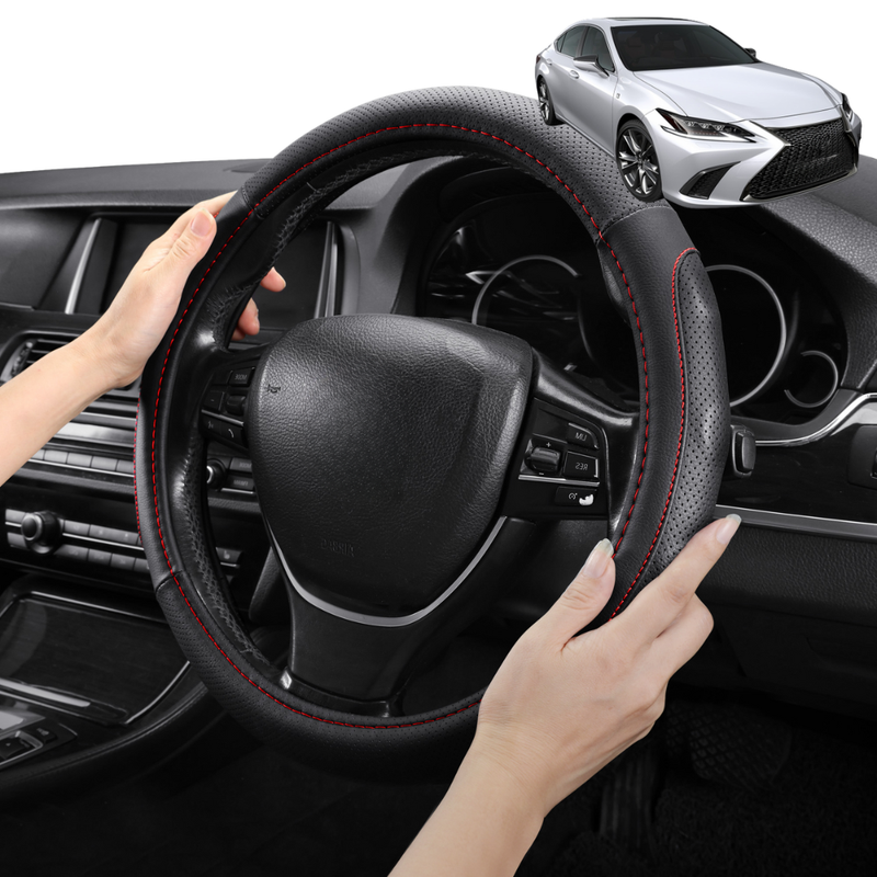 Steering Wheel Cover Pro Extra Layer for Lexus ES 2019 - Current 70R - Breathable & Anti-Slip - Circle 38 cm