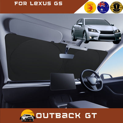Front Windscreen Sun Shade for Lexus GS 2012 - 2020 10R, 11R, 12R - Standard 150 x 85 cm - Black